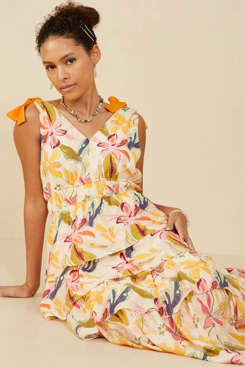influence fashion dress Influence Linen Maxi Dress