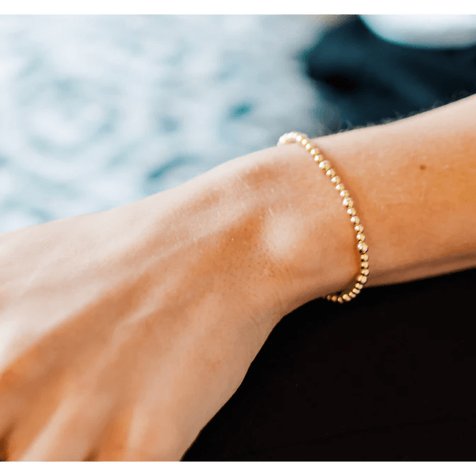 3mm + 4mm 14k Gold Filled Karma Waterproof Bracelet - Lush Lemon - Women's Accessories - Erin Gray - 169581267
