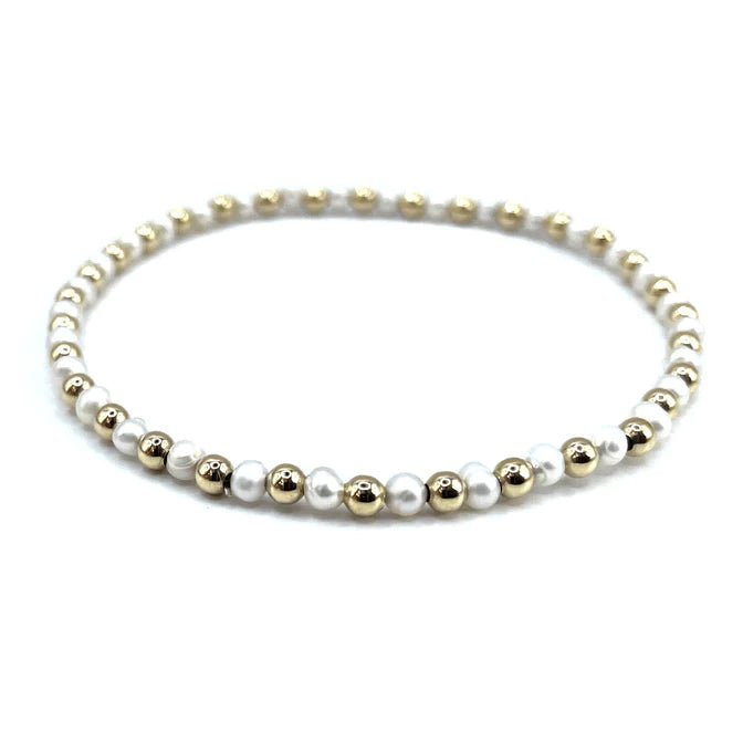 3mm Montauk 14k Gold & Pearl Waterproof Bracelet - Lush Lemon - Women's Accessories - Erin Gray - 169581264