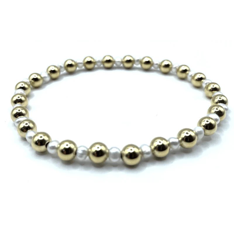 5mm Montauk 14k Gold and Pearl Waterproof Bracelet - Lush Lemon - Women's Accessories - Erin Gray - 169581265