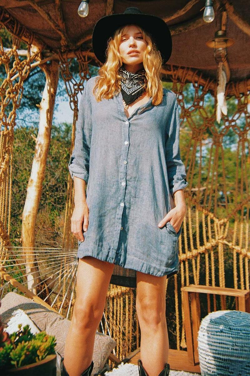 chinese dress ladies Tao Dress - Linen Shift Dress main image 1