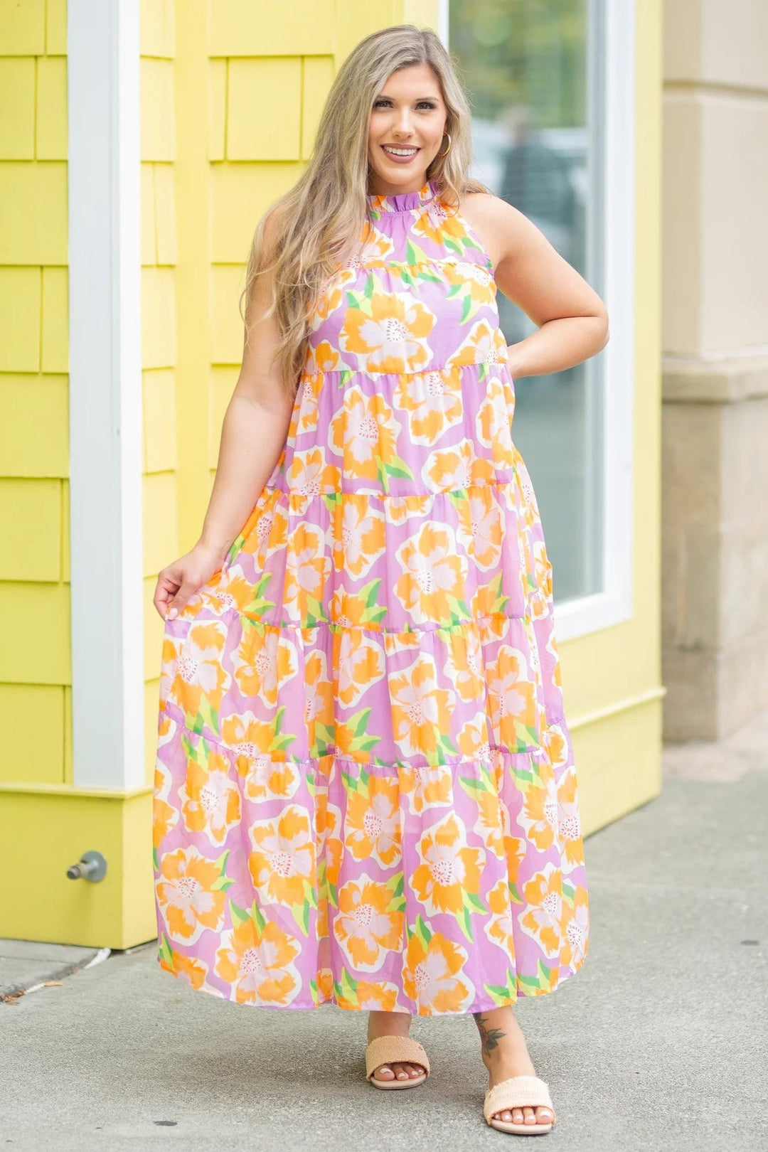 Bethany Halter Maxi Dress - Lush Lemon - Women's Clothing - Michelle McDowell - 197087489900