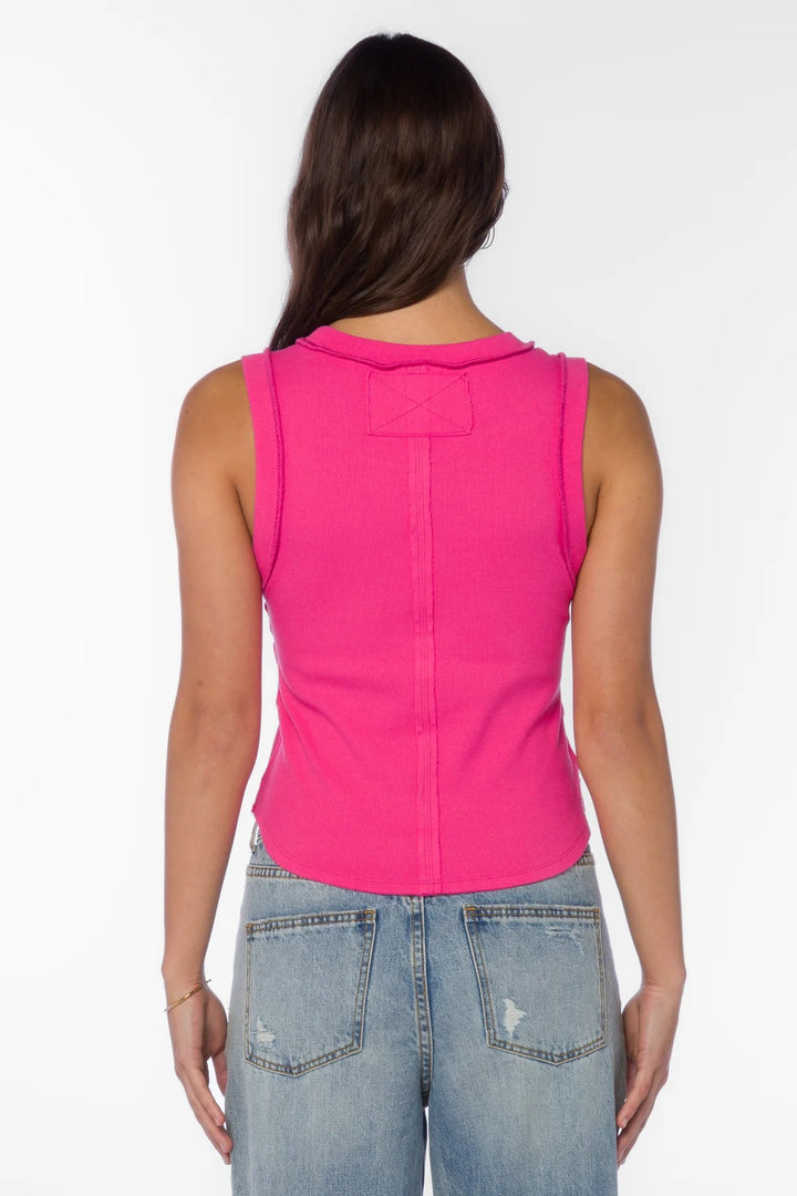 Douglas Ribbed Top - Lush Lemon - Women's Clothing - Velvet Hearts - 24210242101