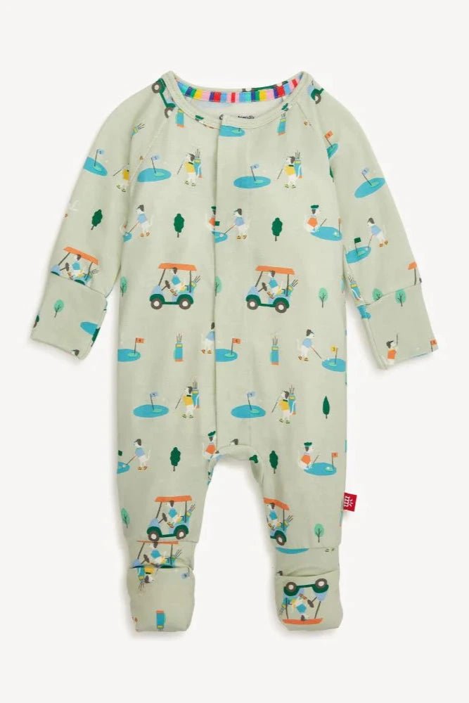 Fairway Fetch Coverall W/Magnetic Closures - Lush Lemon - Children's Clothing - Magnetic Me - 840405237614