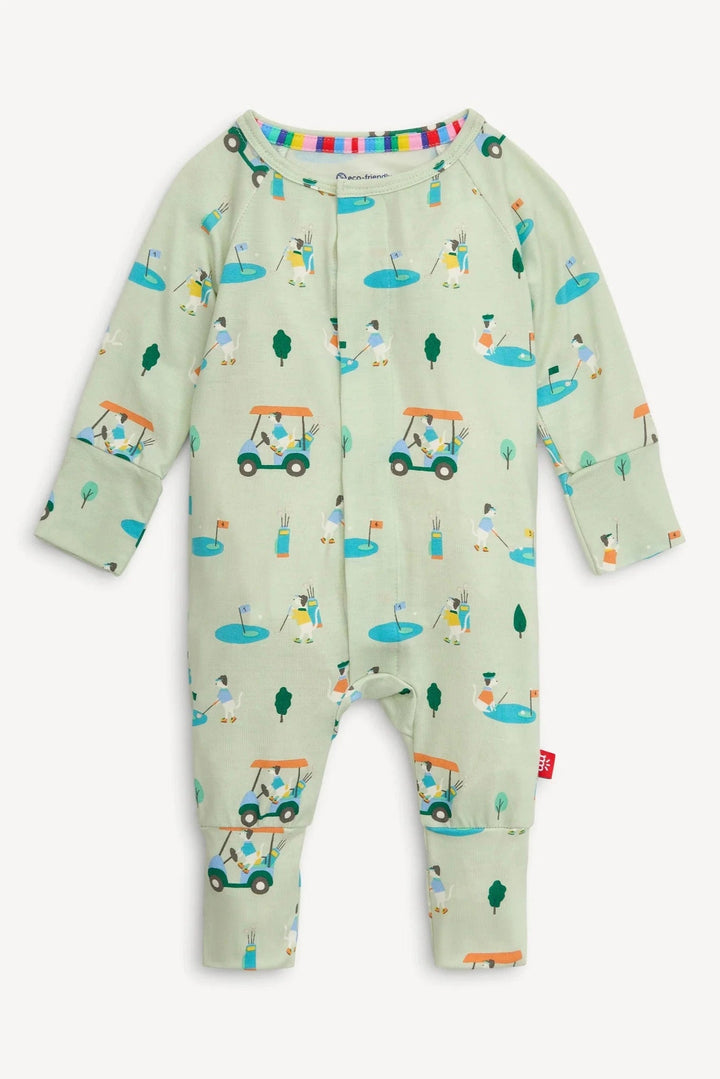 Fairway Fetch Coverall W/Magnetic Closures - Lush Lemon - Children's Clothing - Magnetic Me - 840405237614