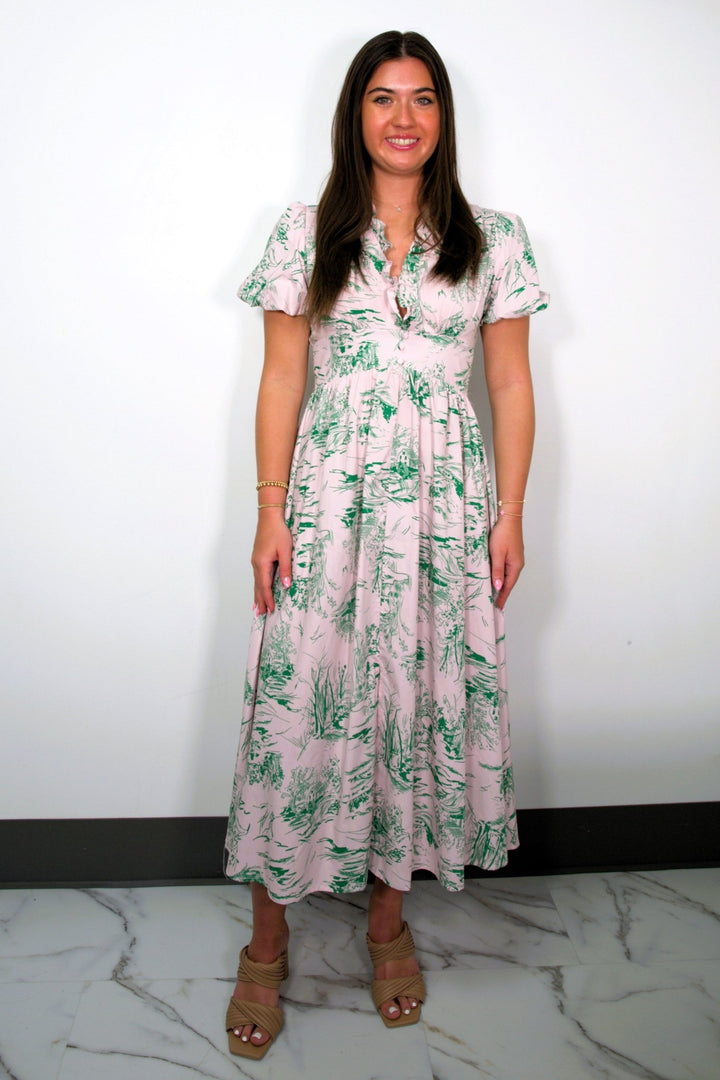 Garden Reverie Maxi Dress - Lush Lemon - Women's Clothing - Meet Me In Santorini - 25615131046365