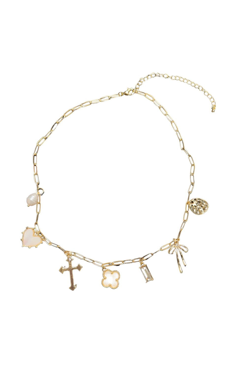 Gold Charm Chain Necklace - Lush Lemon - Women's Accessories - Whats Hot Jewelry - 92544611075965