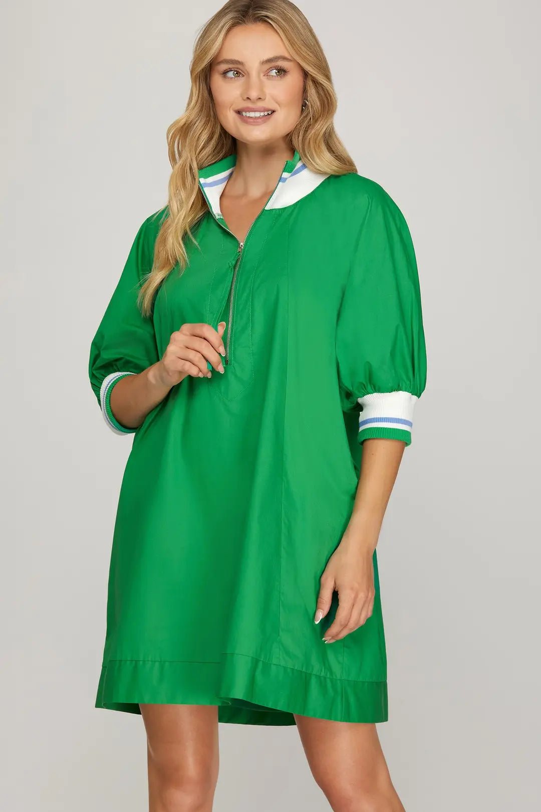 Half Zip Mini Dress - She + Sky