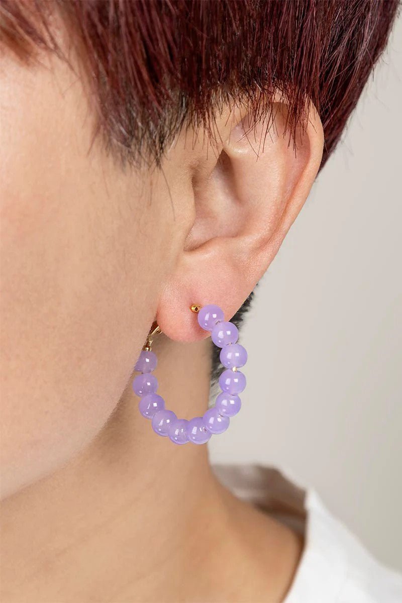 Leila Glass Bead Earring - Lush Lemon - Women's Accessories - Zenzii - 259425941