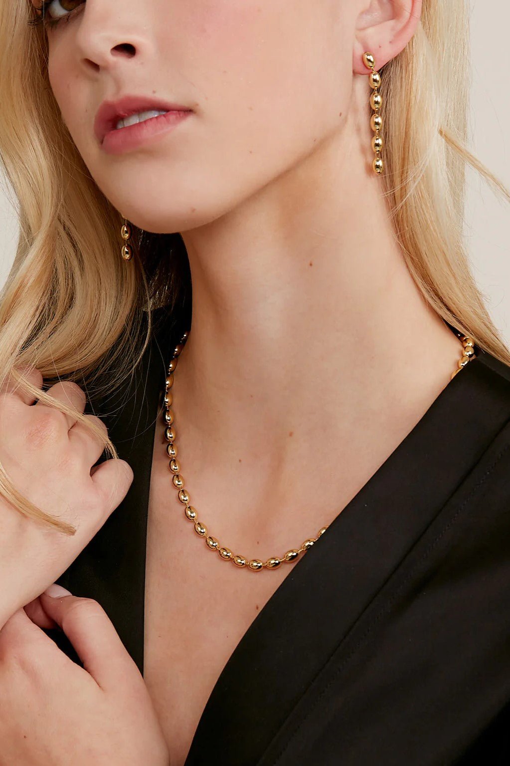 Metal Beaded Magnetic Necklace - Lush Lemon - Women's Accessories - Zenzii - 290129012