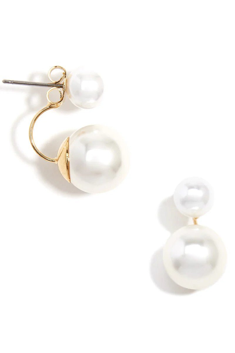 Pearl Ear Jacket Earring - Lush Lemon - Women's Accessories - Zenzii -