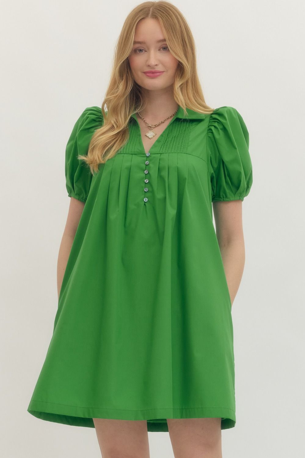 green puff sleeve mini dress Pintuck - Entro Dreamlike Light Blue Ruffles Size:6/12mos Bodysuit/Dress Crafted from luxurious cotton Pink Pansy Vine Organza