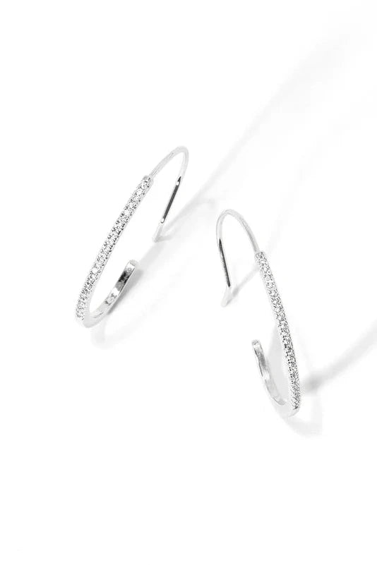 Slim Pave Hoop Earrings - Lush Lemon - Women's Accessories - Rho - 39156771111965