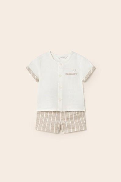 2 PC Boys Linen Outfit - Lush Lemon - Children's Clothing - Mayoral - 11920