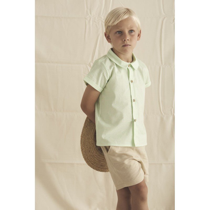 Artesima Boys Shirt & Short Set - Lush Lemon - Children's Clothing - Babidu - 8434394796928