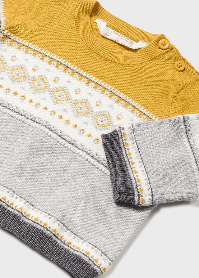 Baby Jacquard Sweater - Lush Lemon - Children's Clothing - Mayoral - 8445865034128