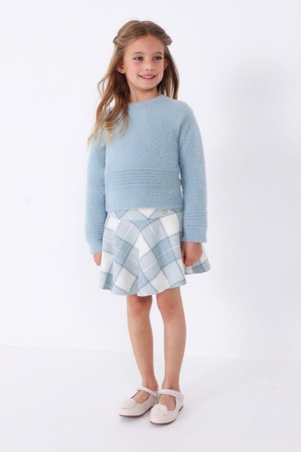 Check Plaid Skirt - Lush Lemon - Children's Clothing - Mayoral - 8445445977340