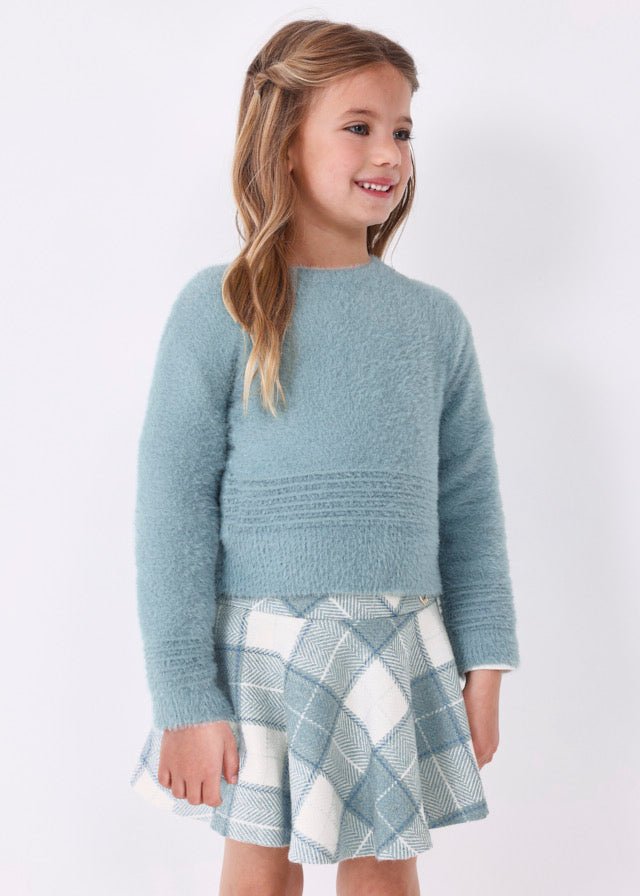 Check Plaid Skirt - Lush Lemon - Children's Clothing - Mayoral - 8445445977340