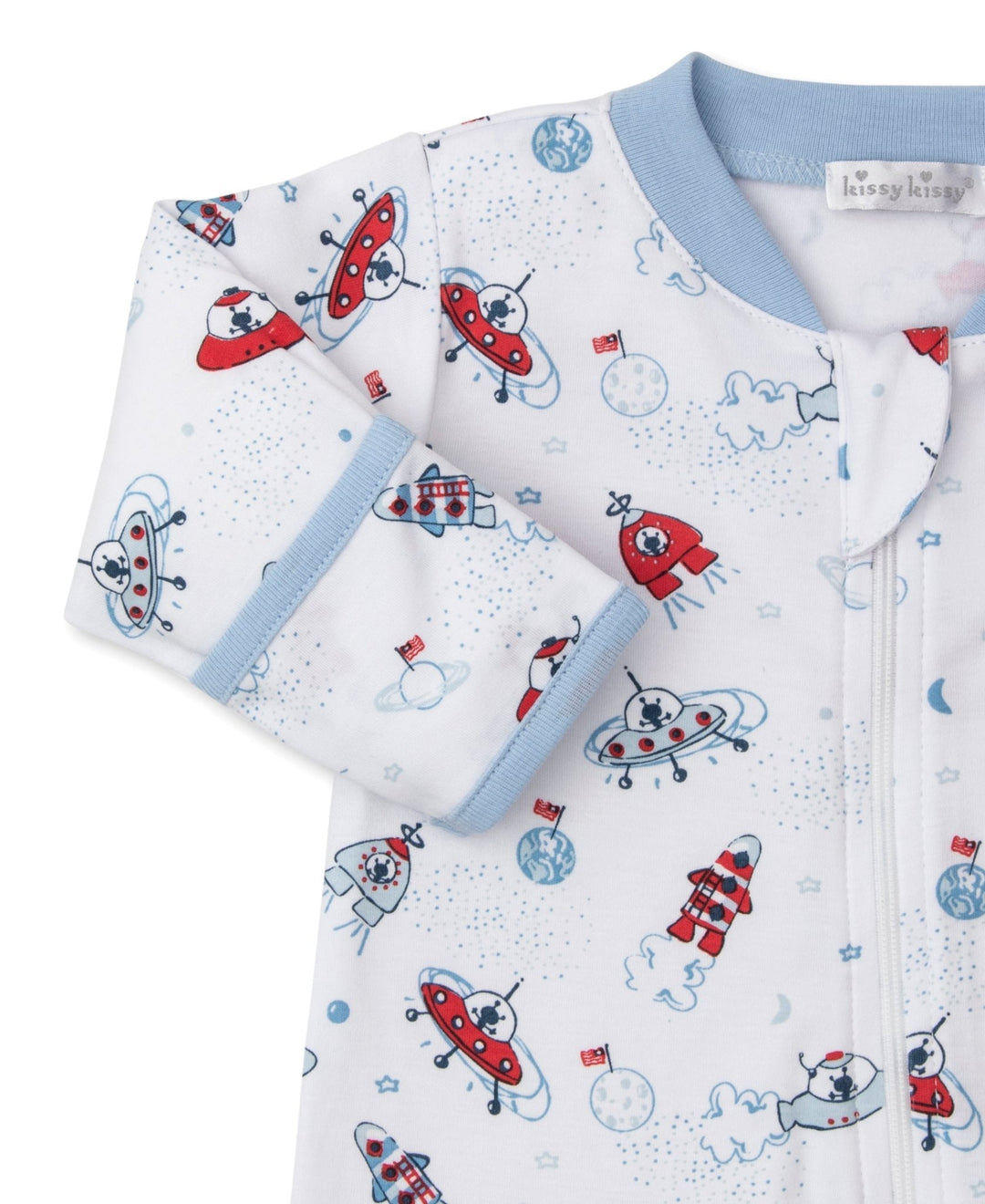 Cosmic Space Zipper Footie - Lush Lemon - Children's Clothing - Kissy Kissy - 195165154337