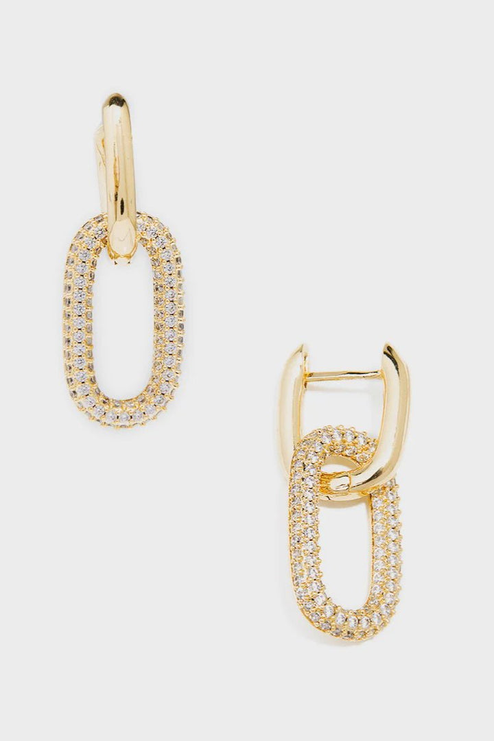 Crystal Link Drop Earring