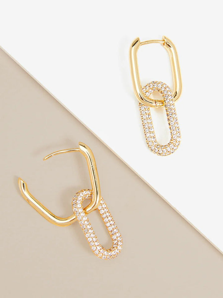 Crystal Link Drop Earring