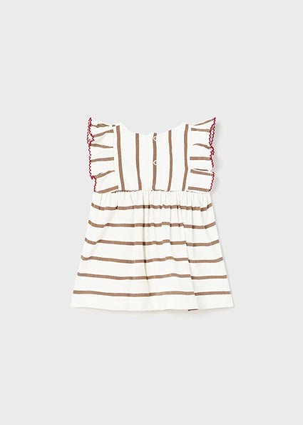 Girls Bear Heart Dress - Lush Lemon - Children's Clothing - Mayoral - 11934