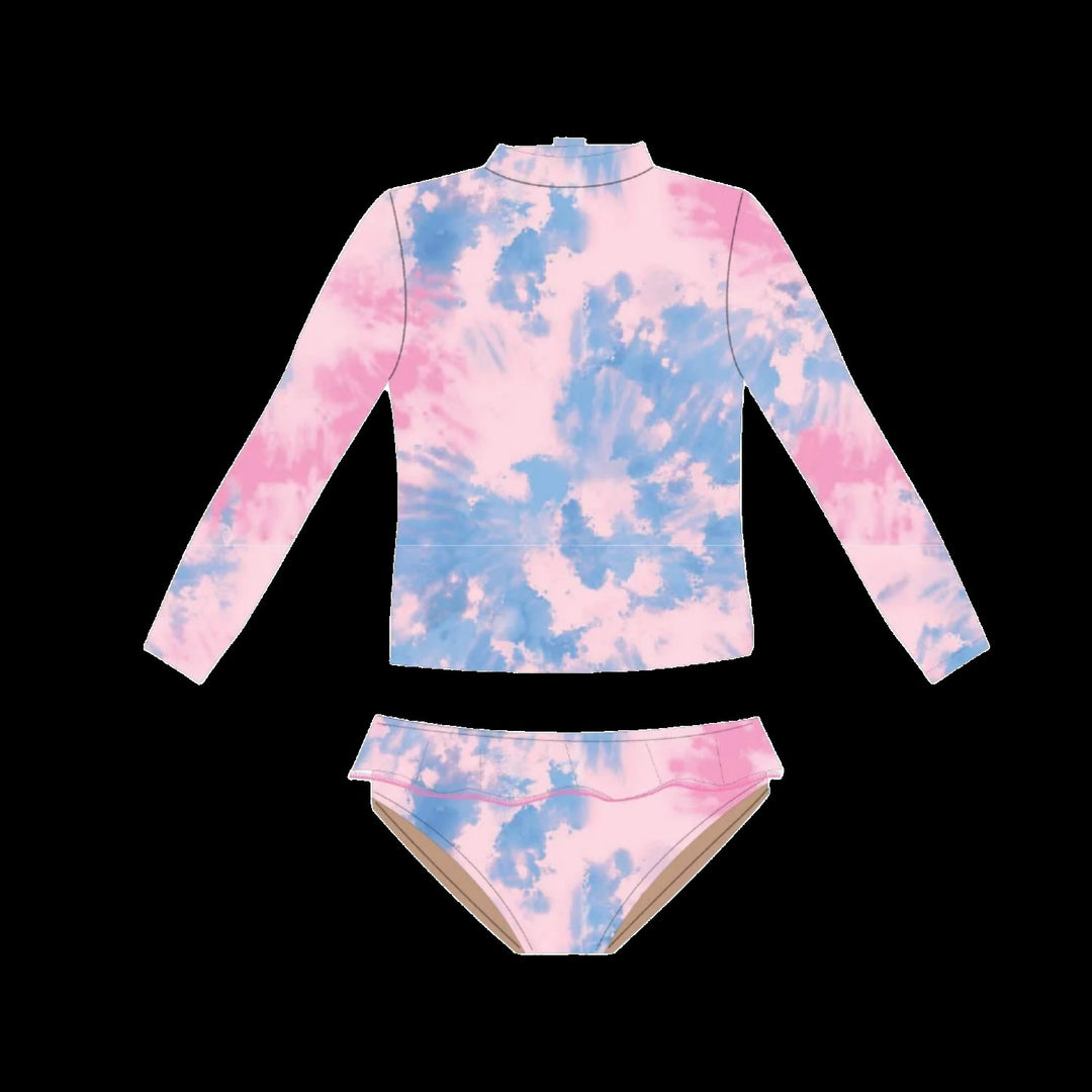 Girls Rashguard Set Bubblegum Clouds - Lush Lemon - Children's Clothing - Shade Critters - 841713103028