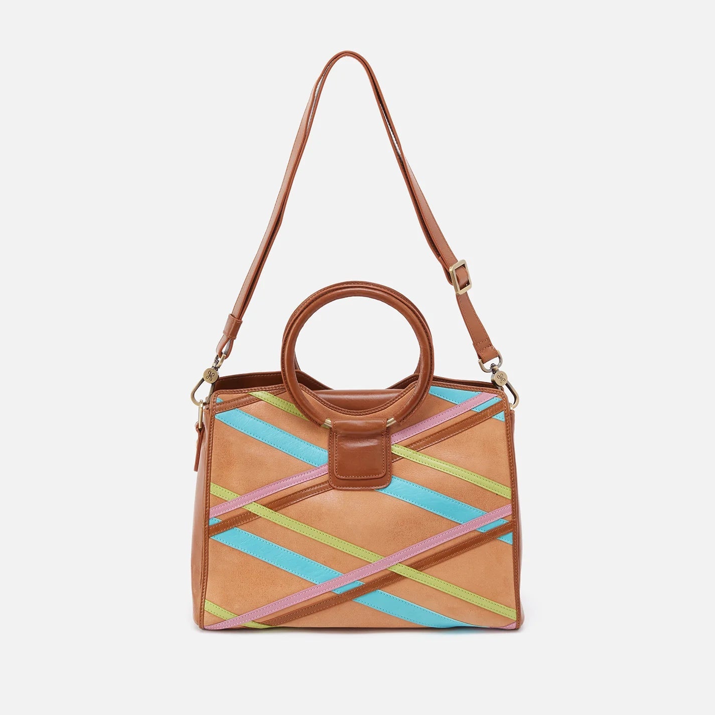 Heidi Satchel Mixed Leather - Hobo - Lush Lemon