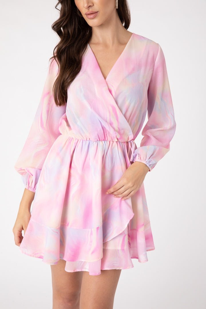 strapless open back dress Isla Dress Pink Aurora - Sincerely Ours