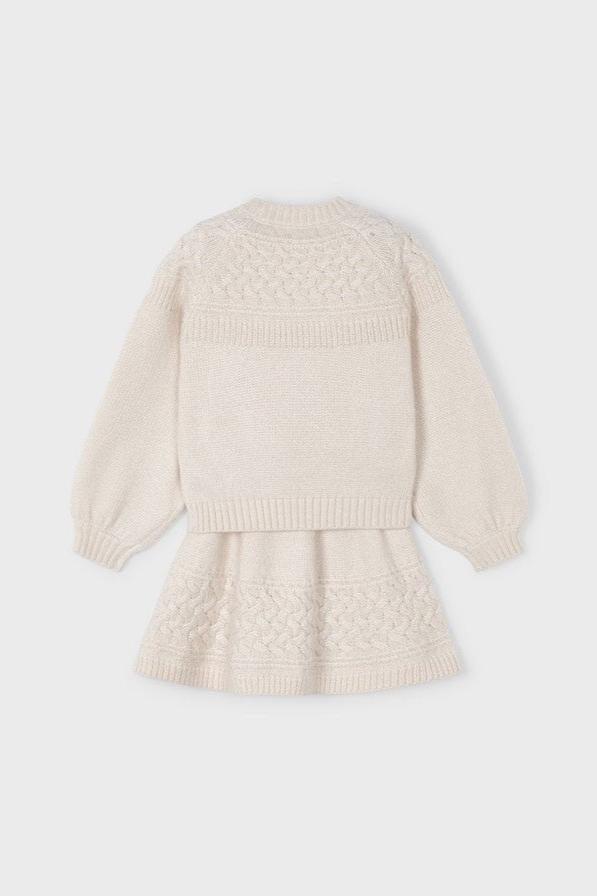 Knit Skirt & Sweater Set - Lush Lemon - Children's Clothing - Mayoral - 8445445983907
