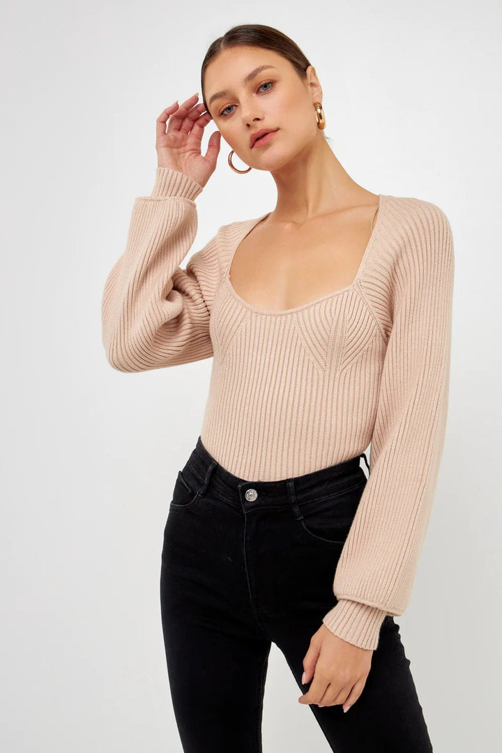 Knitted Top - Lush Lemon - Women's Clothing - Endless Rose - 11365