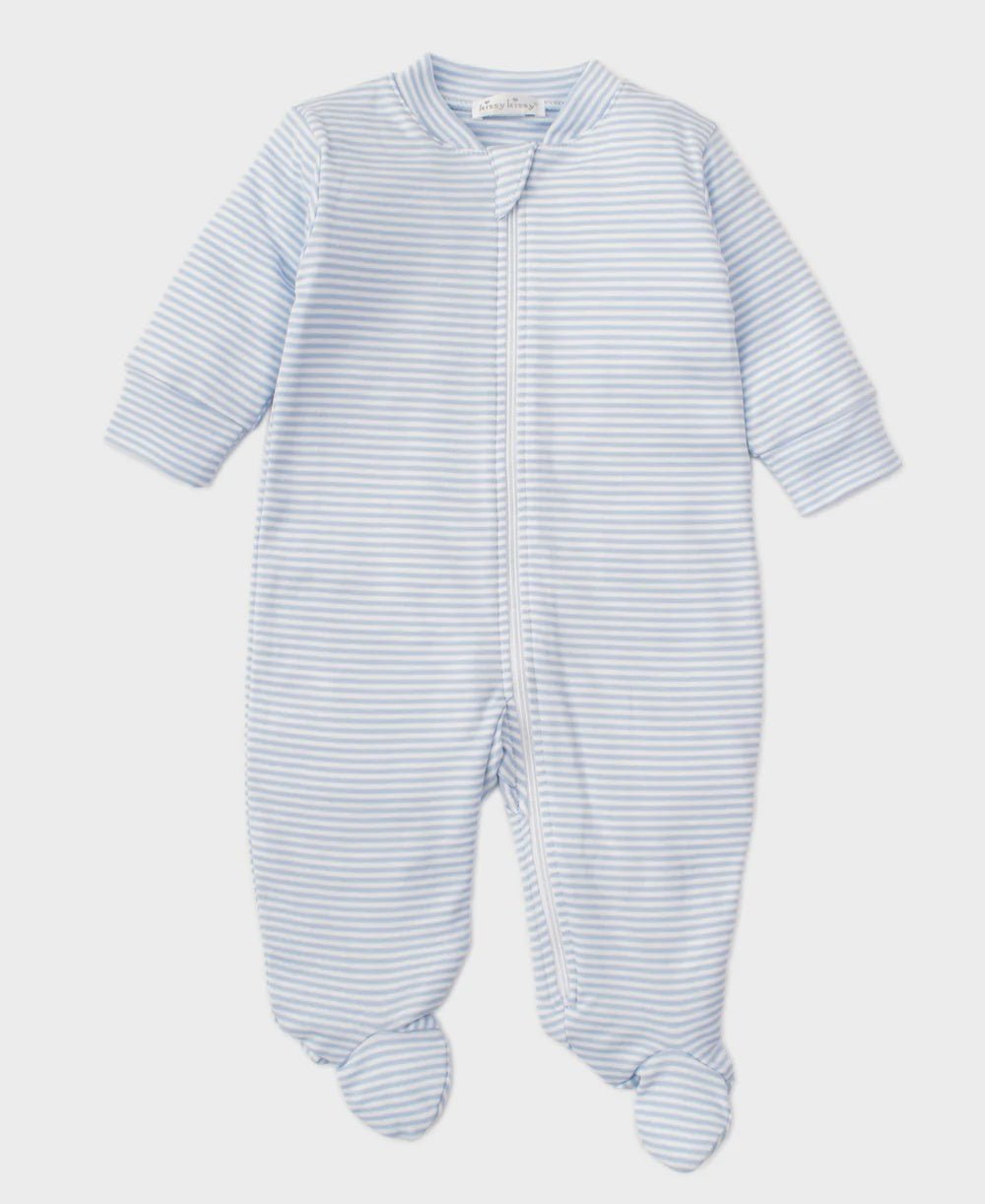 Baby Club Chic Braided Footie with Stich Collar- Blue