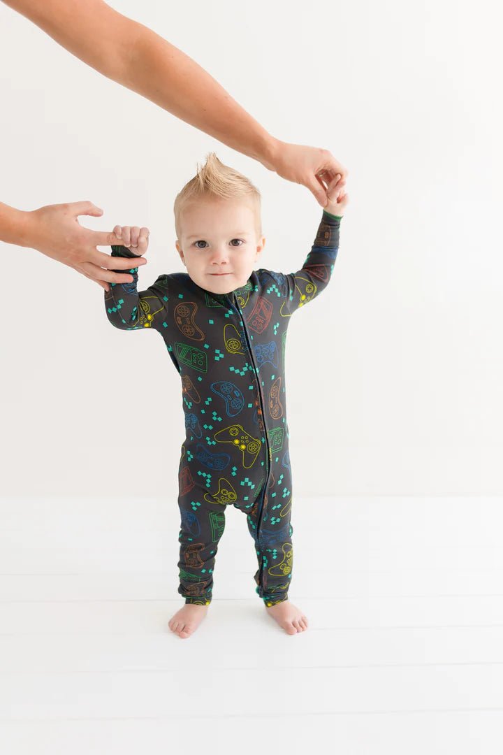 Player One Convertible Footie - Lush Lemon - Children's Clothing - Posh Peanut - 196137298783