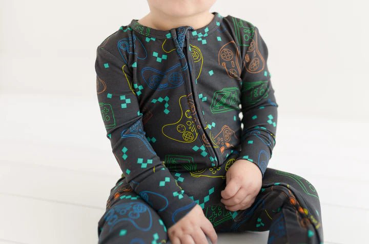 Player One Footie - Lush Lemon - Children's Clothing - Posh Peanut - 196137298684