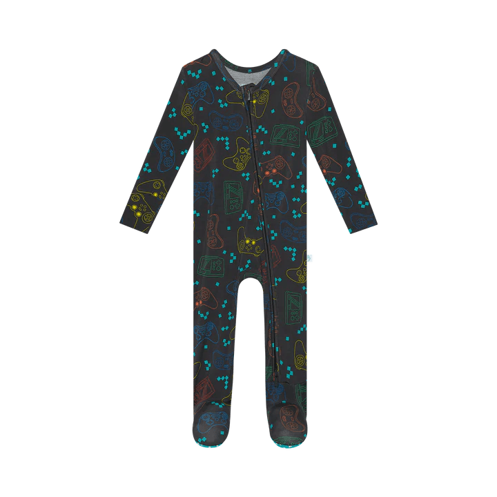 Player One Footie - Lush Lemon - Children's Clothing - Posh Peanut - 196137298684