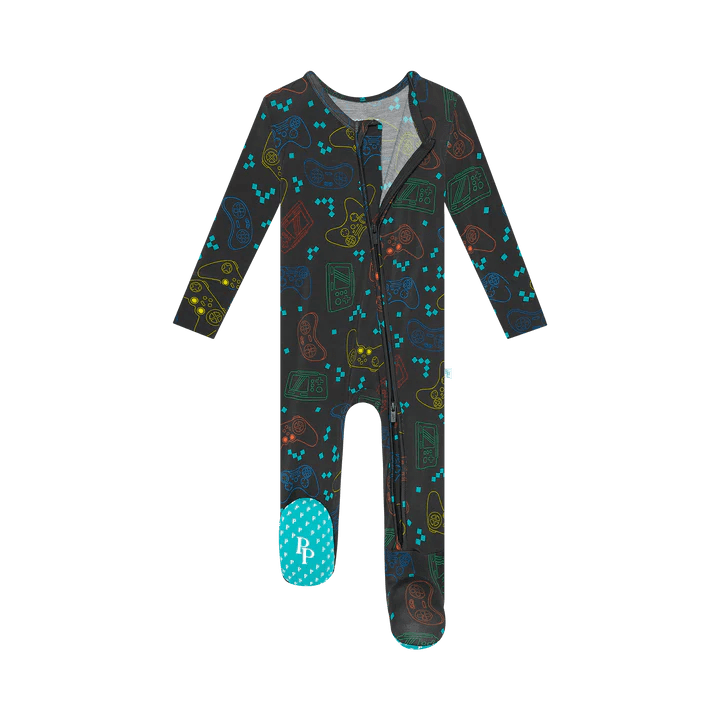 Player One Footie - Lush Lemon - Children's Clothing - Posh Peanut - 196137298684