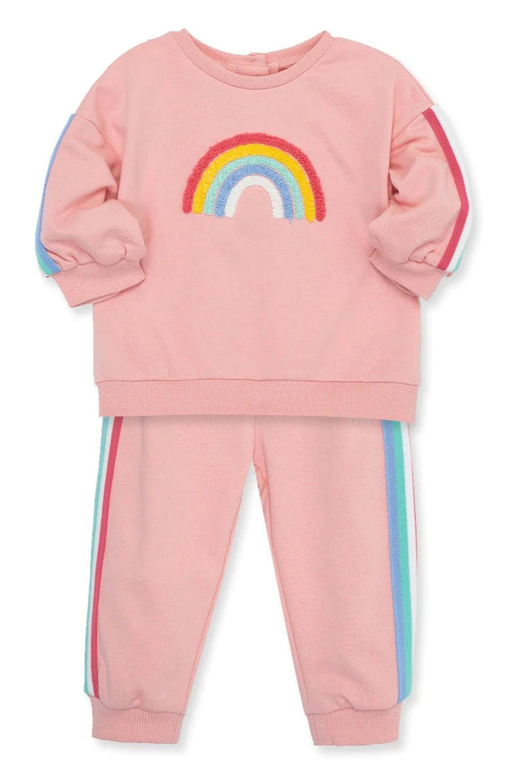 Rainbow Sweatshirt Set - Lush Lemon - Children's Clothing - Little Me - 745644973920