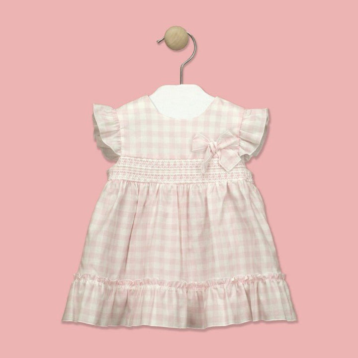 Rea Pink Bow Dress - Lush Lemon - Children's Clothing - Babidu - 8434394802322