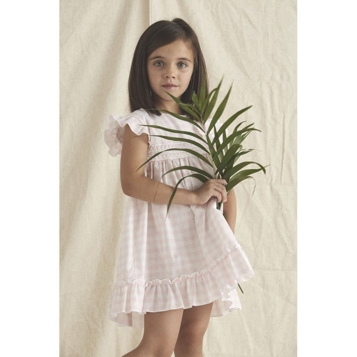Rea Pink Bow Dress - Lush Lemon - Children's Clothing - Babidu - 8434394802322