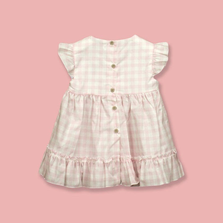 Rea Pink Bow Dress - Lush Lemon - Children's Clothing - Babidu - 8434394802322