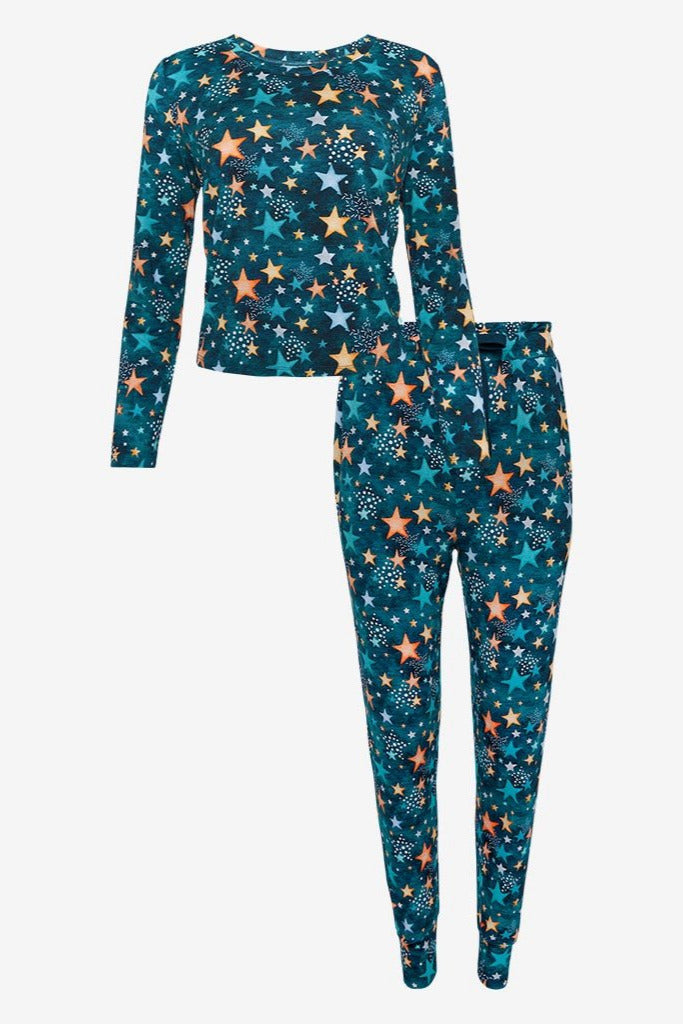 Rogan Scoop Neck & Jogger Pajama - Lush Lemon - General - Posh Peanut - 10408