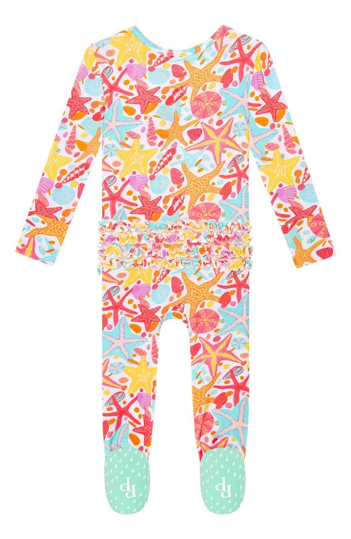 Sandy Footie Convertible Zipper - Lush Lemon - Children's Clothing - Posh Peanut - 196137223006