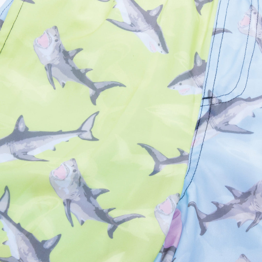 Shark Block Water Appearing Boys Swim Trunk - Lush Lemon - Children's Clothing - Shade Critters - 841713114055