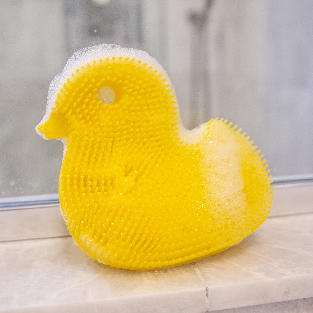 Silicone Duck Bath Scrub - Lush Lemon - Bath Products - Innobaby - 850000663121