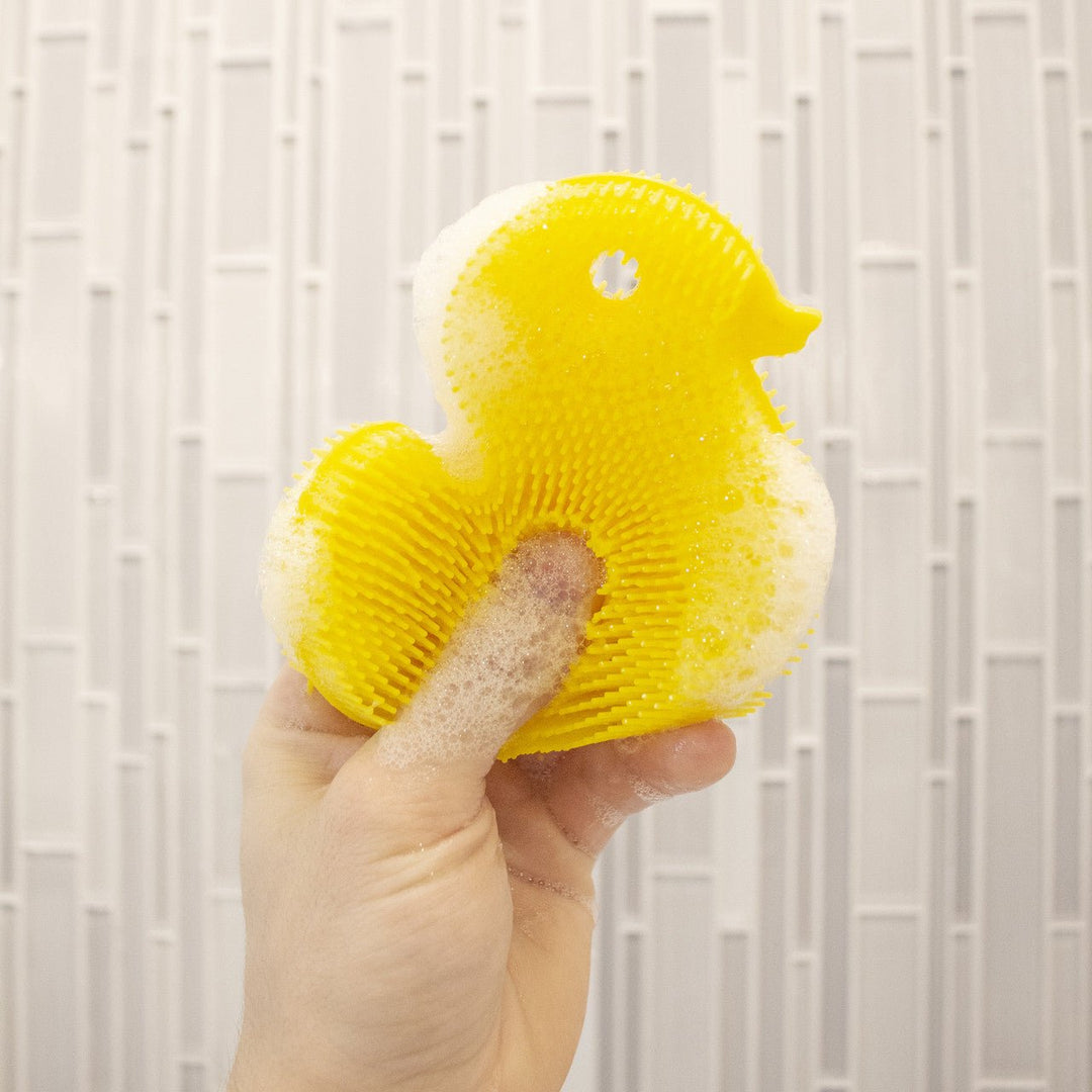 Silicone Duck Bath Scrub - Lush Lemon - Bath Products - Innobaby - 850000663121