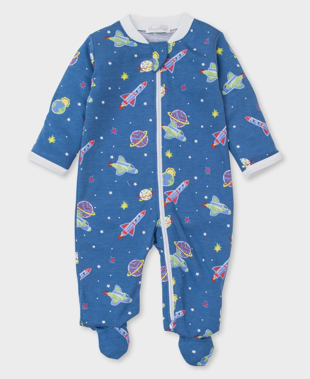 Space Mission Zip Footie - Lush Lemon - Children's Clothing - Kissy Kissy - 10216