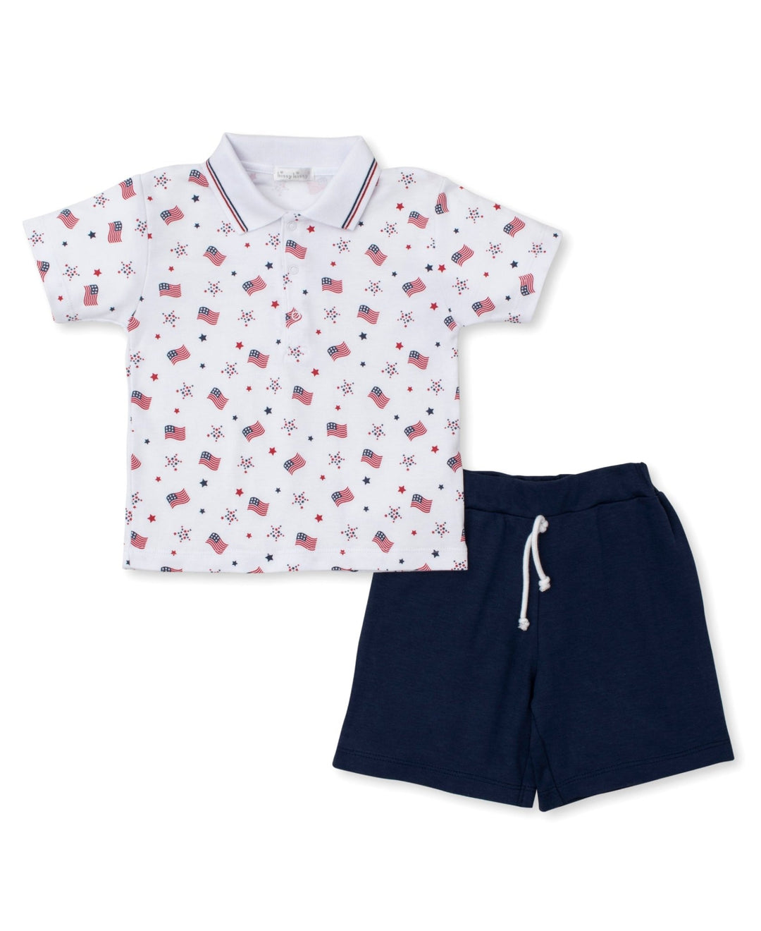 Star Spangled Spirit Bermuda Set - Lush Lemon - Children's Clothing - Kissy Kissy - 195165162325