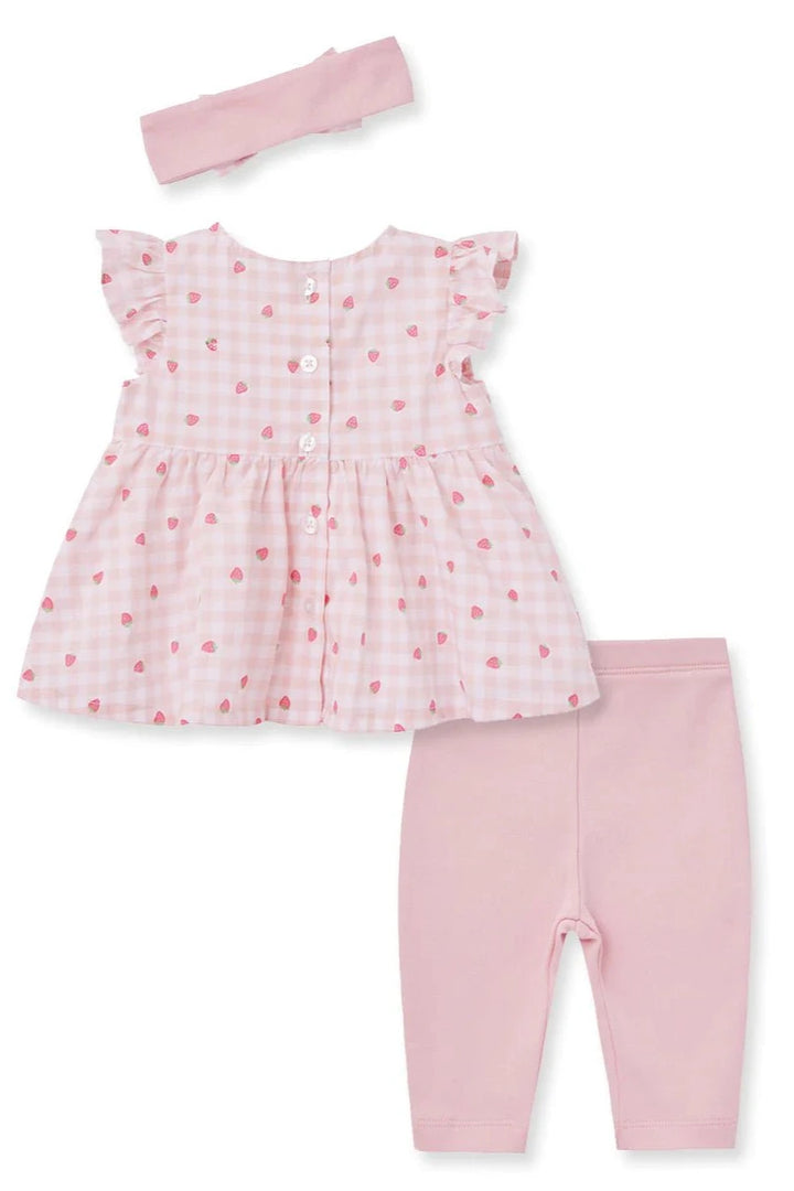 Strawberry Infant Woven Tunic Set - Lush Lemon - Children's Clothing - Little Me - 745644892382