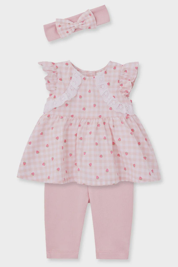 Strawberry Infant Woven Tunic Set - Lush Lemon - Children's Clothing - Little Me - 745644892382