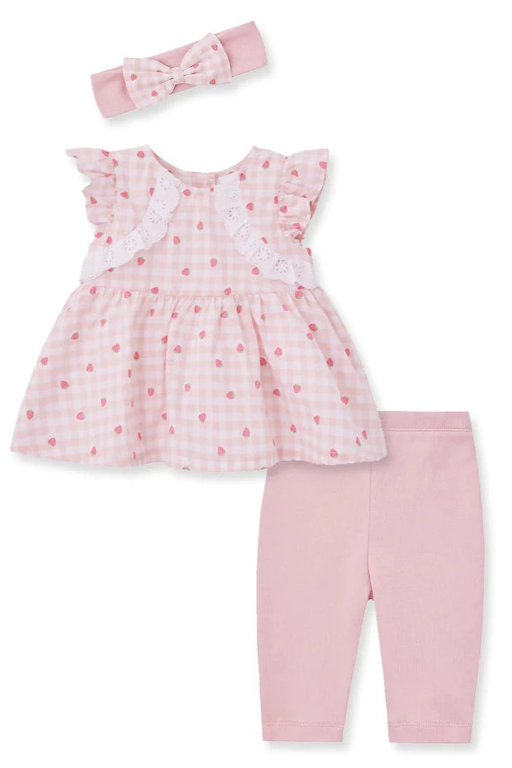 Strawberry Infant Woven Tunic Set - Lush Lemon - Children's Clothing - Little Me - 745644892382